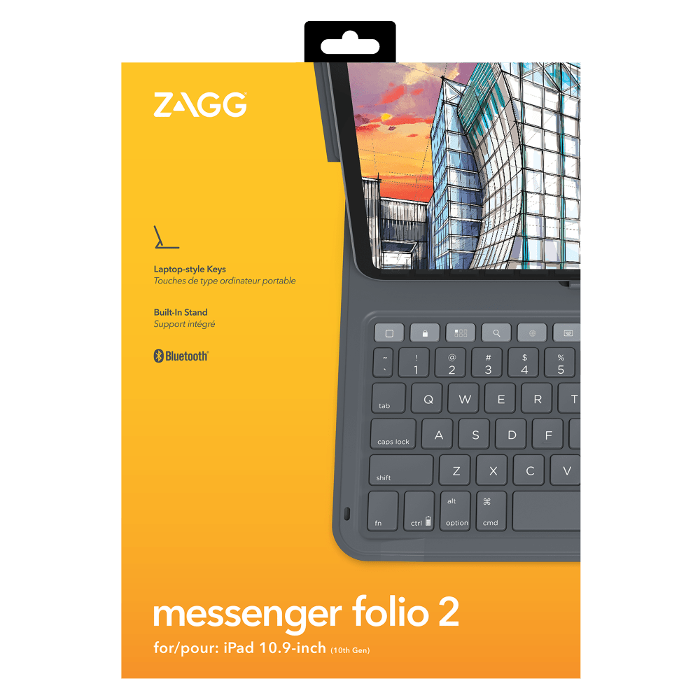 ZAGG Messenger Folio 2 Keyboard and Case for Apple iPad 10.9-Black by ZAGG