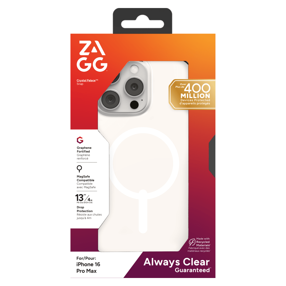 ZAGG Crystal Palace Snap MagSafe Case for Apple iPhone 16 Pro Max-Clear by ZAGG