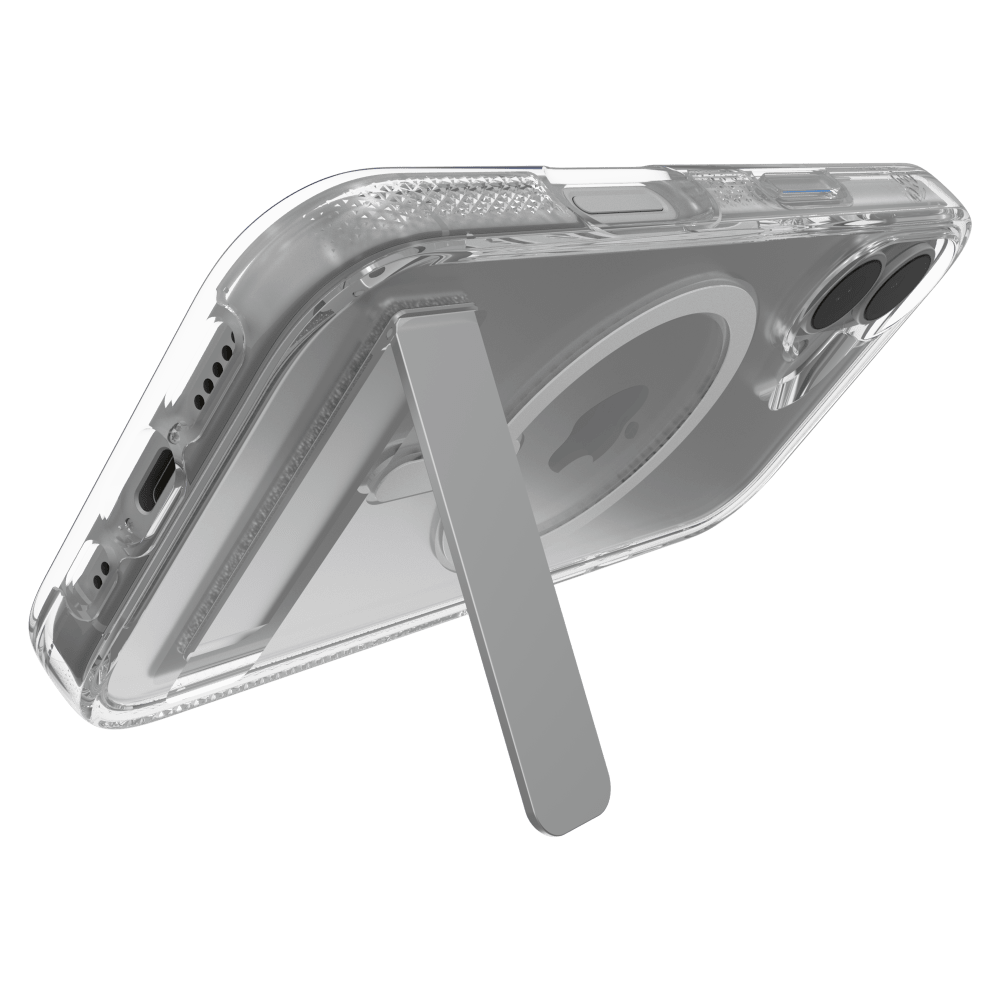 ZAGG Crystal Palace Snap MagSafe Case with Kickstand for Apple iPhone 16-Clear by ZAGG