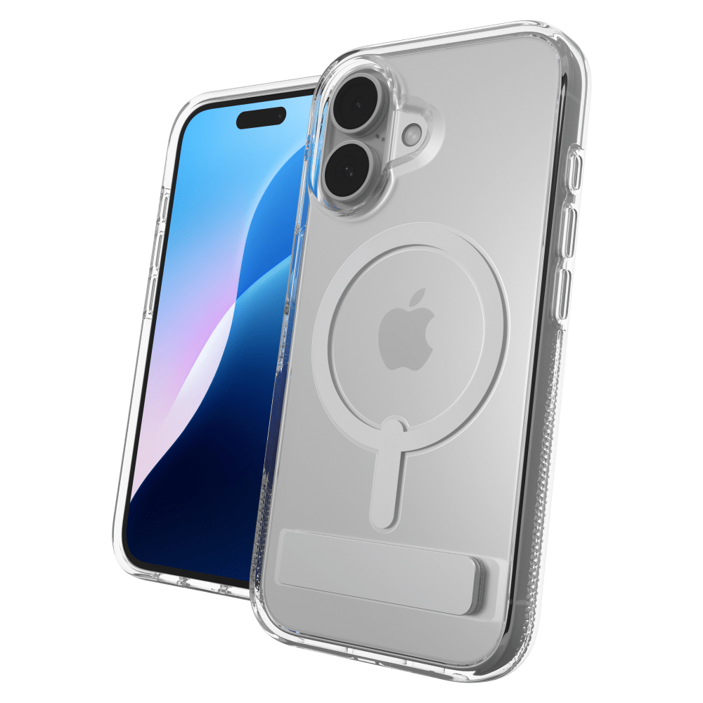 ZAGG Crystal Palace Snap MagSafe Case with Kickstand for Apple iPhone 16-Clear by ZAGG