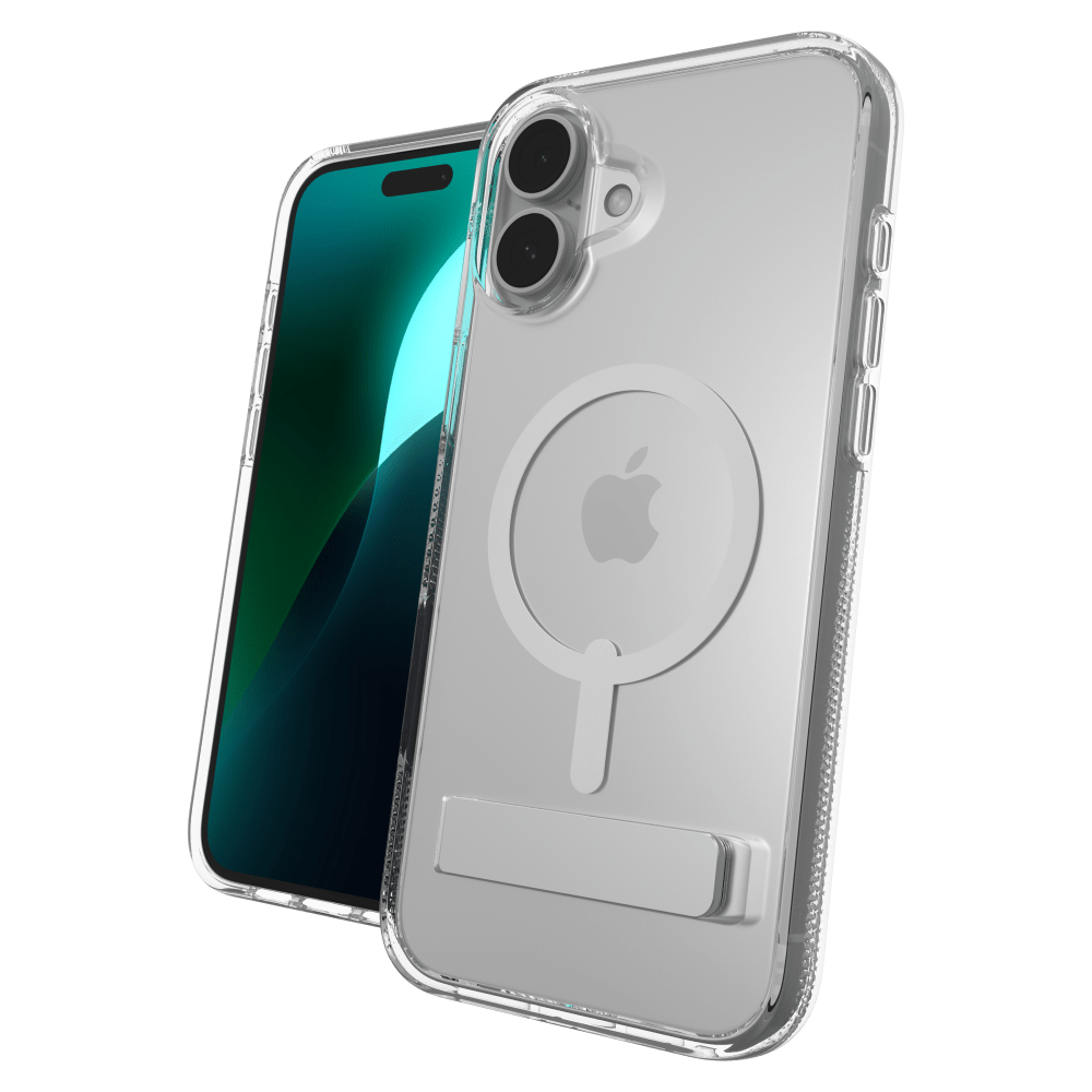ZAGG Crystal Palace Snap MagSafe Case with Kickstand for Apple iPhone 16 Plus-Clear by ZAGG
