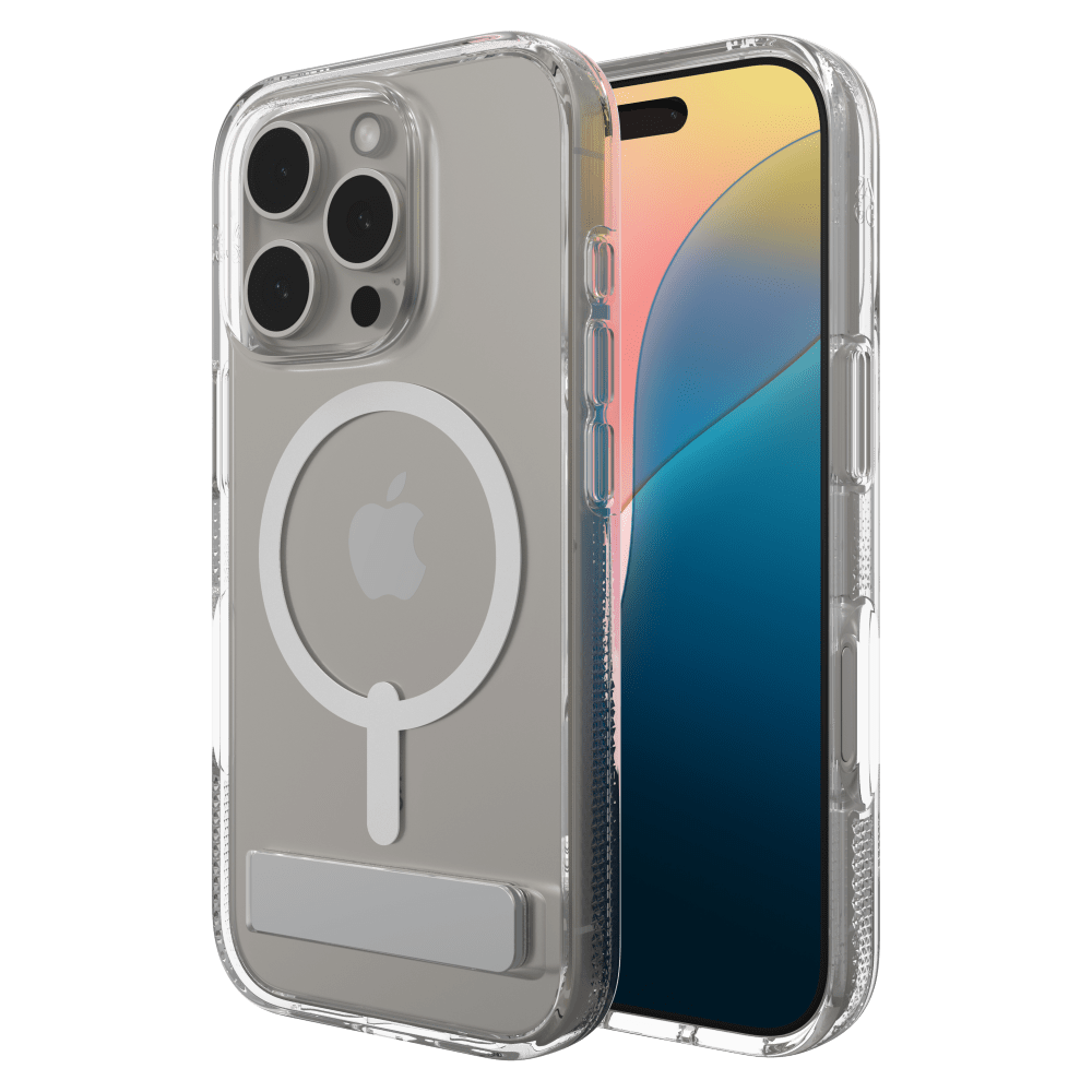 ZAGG Crystal Palace Snap MagSafe Case with Kickstand for Apple iPhone 16 Pro-Clear by ZAGG