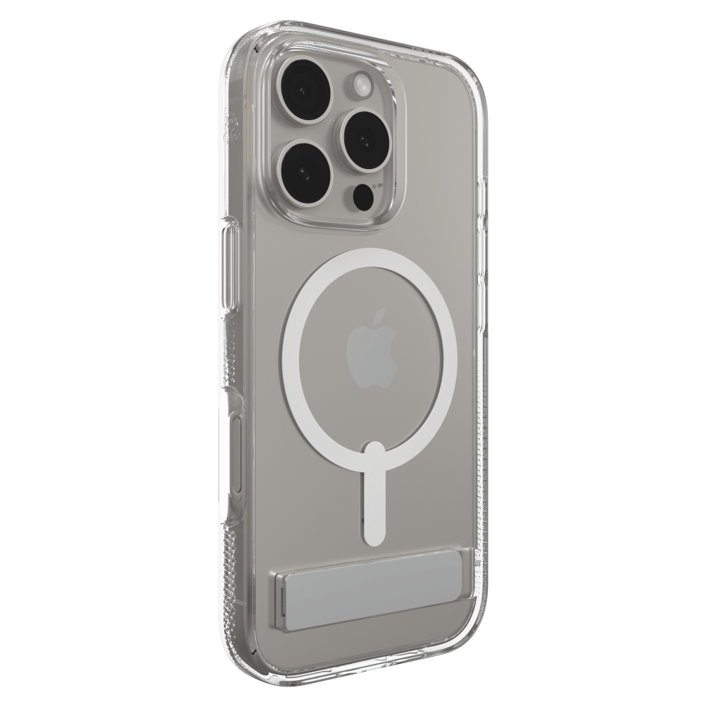 ZAGG Crystal Palace Snap MagSafe Case with Kickstand for Apple iPhone 16 Pro-Clear by ZAGG