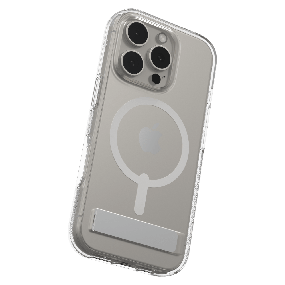 ZAGG Crystal Palace Snap MagSafe Case with Kickstand for Apple iPhone 16 Pro-Clear by ZAGG