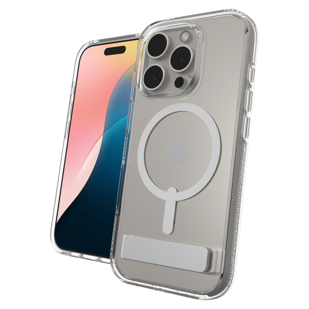 ZAGG Crystal Palace Snap MagSafe Case with Kickstand for Apple iPhone 16 Pro-Clear by ZAGG
