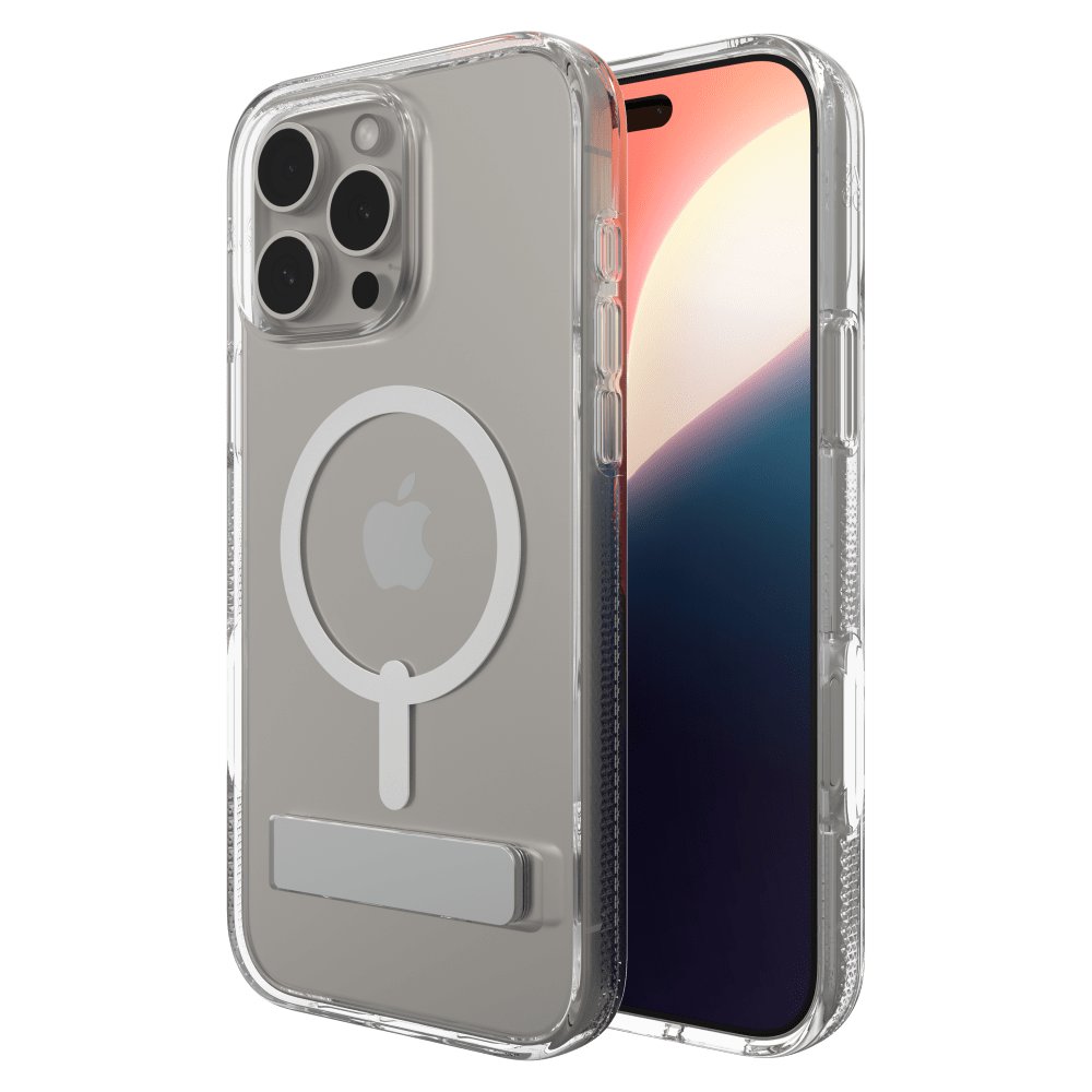 ZAGG Crystal Palace Snap MagSafe Case with Kickstand for Apple iPhone 16 Pro Max-Clear by ZAGG