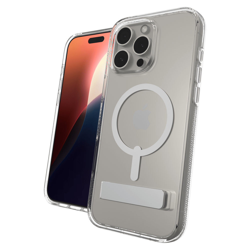 ZAGG Crystal Palace Snap MagSafe Case with Kickstand for Apple iPhone 16 Pro Max-Clear by ZAGG