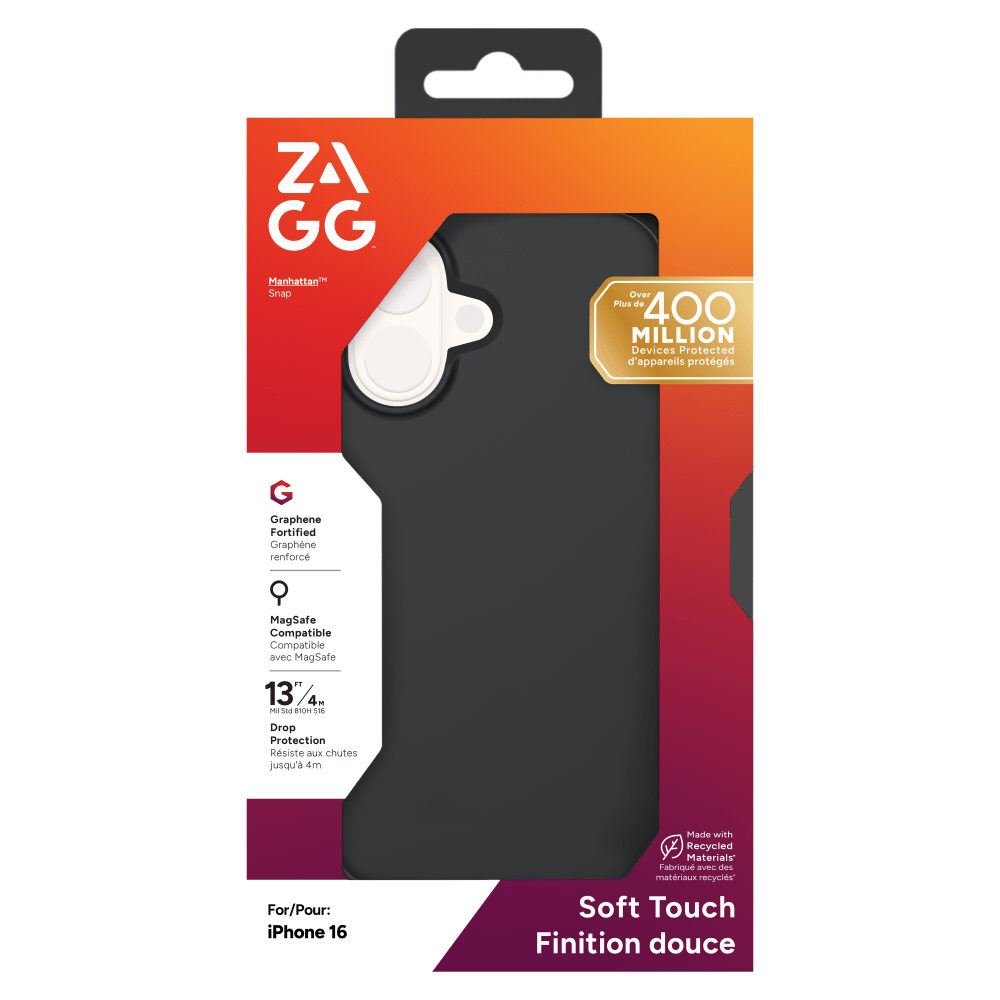 ZAGG Manhattan Snap MagSafe Case for Apple iPhone 16-- by ZAGG