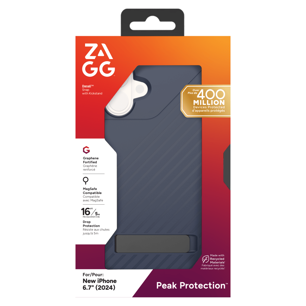 ZAGG Denali Snap MagSafe Case with Kickstand for Apple iPhone 16 Plus-- by ZAGG