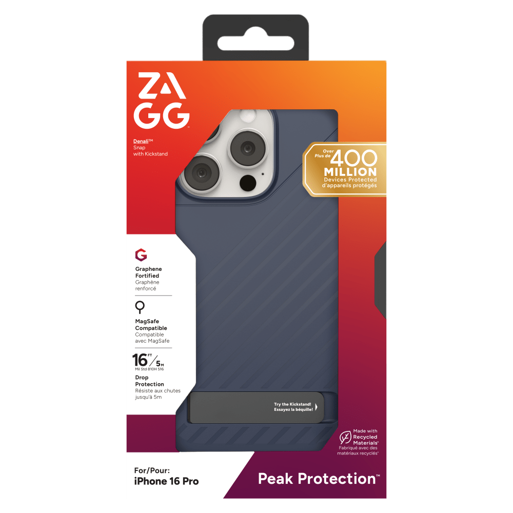 ZAGG Denali Snap MagSafe Case with Kickstand for Apple iPhone 16 Pro-- by ZAGG