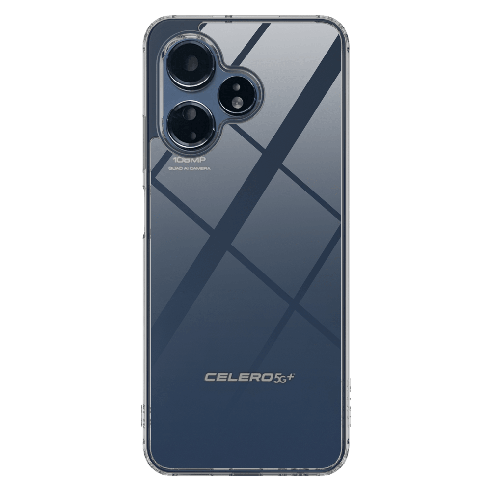 AMPD TPU / Acrylic Crystal Clear Case with Black Bumper for Celero 5G Plus (Gen 3)-Black by AMPD