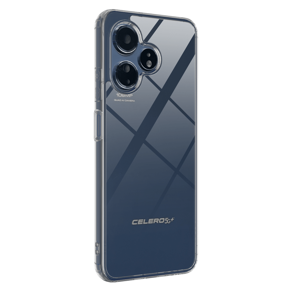 AMPD TPU / Acrylic Crystal Clear Case with Black Bumper for Celero 5G Plus (Gen 3)-Black by AMPD
