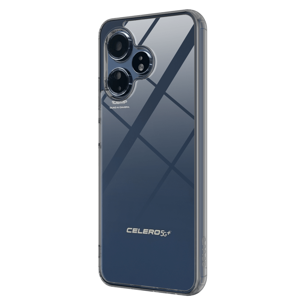 AMPD TPU / Acrylic Crystal Clear Case with Black Bumper for Celero 5G Plus (Gen 3)-Black by AMPD