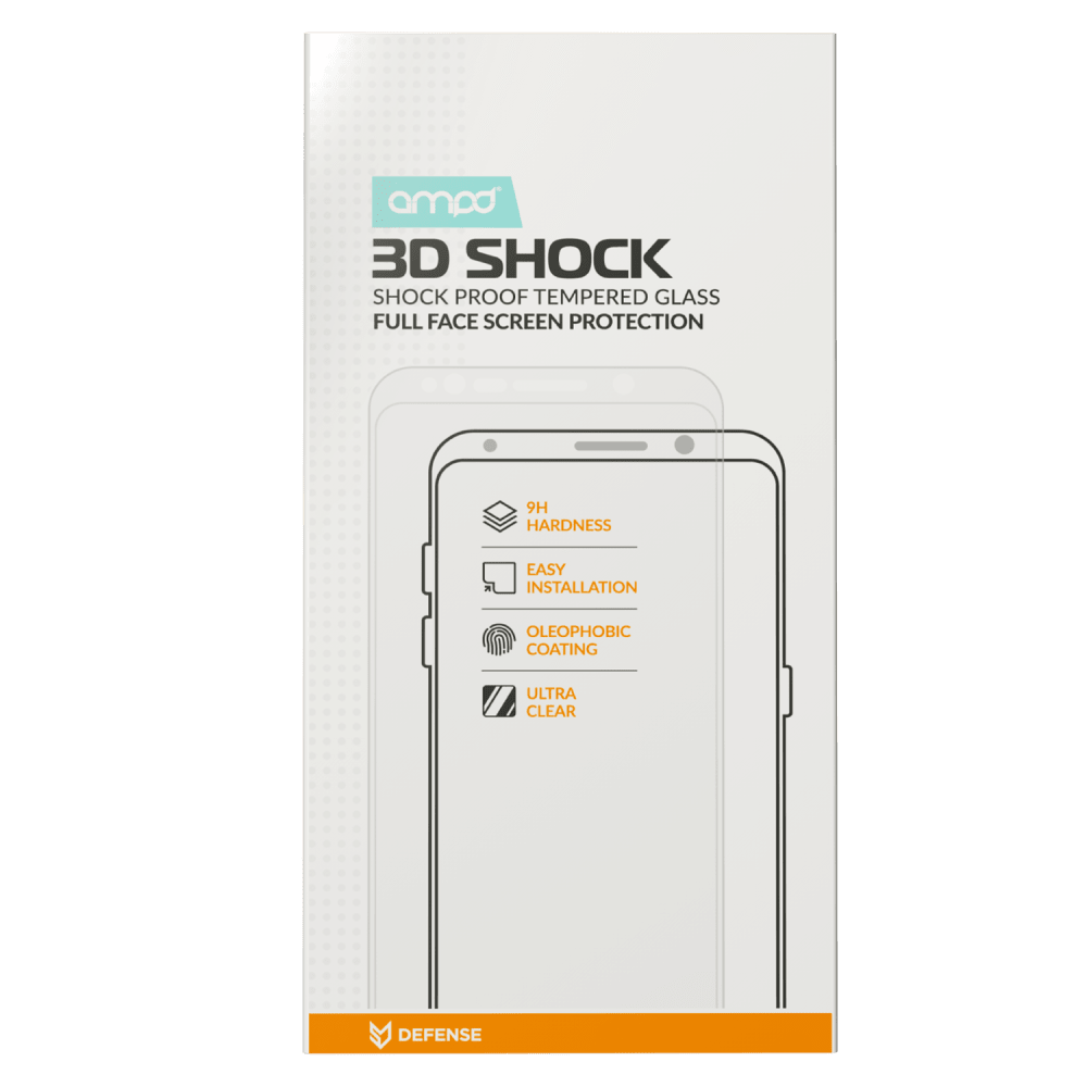 AMPD 3D Full Faced Impact Glass Screen Protector with Black Border for Samsung SGA355G-Clear by AMPD