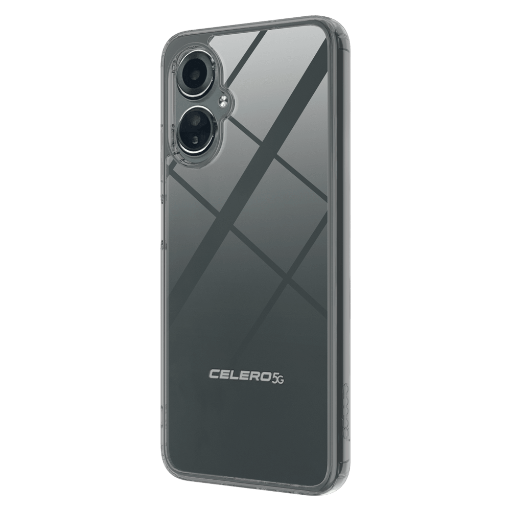 AMPD TPU / Acrylic Crystal Clear Case with Black Bumper for Celero 5G (Gen 3)-Black by AMPD