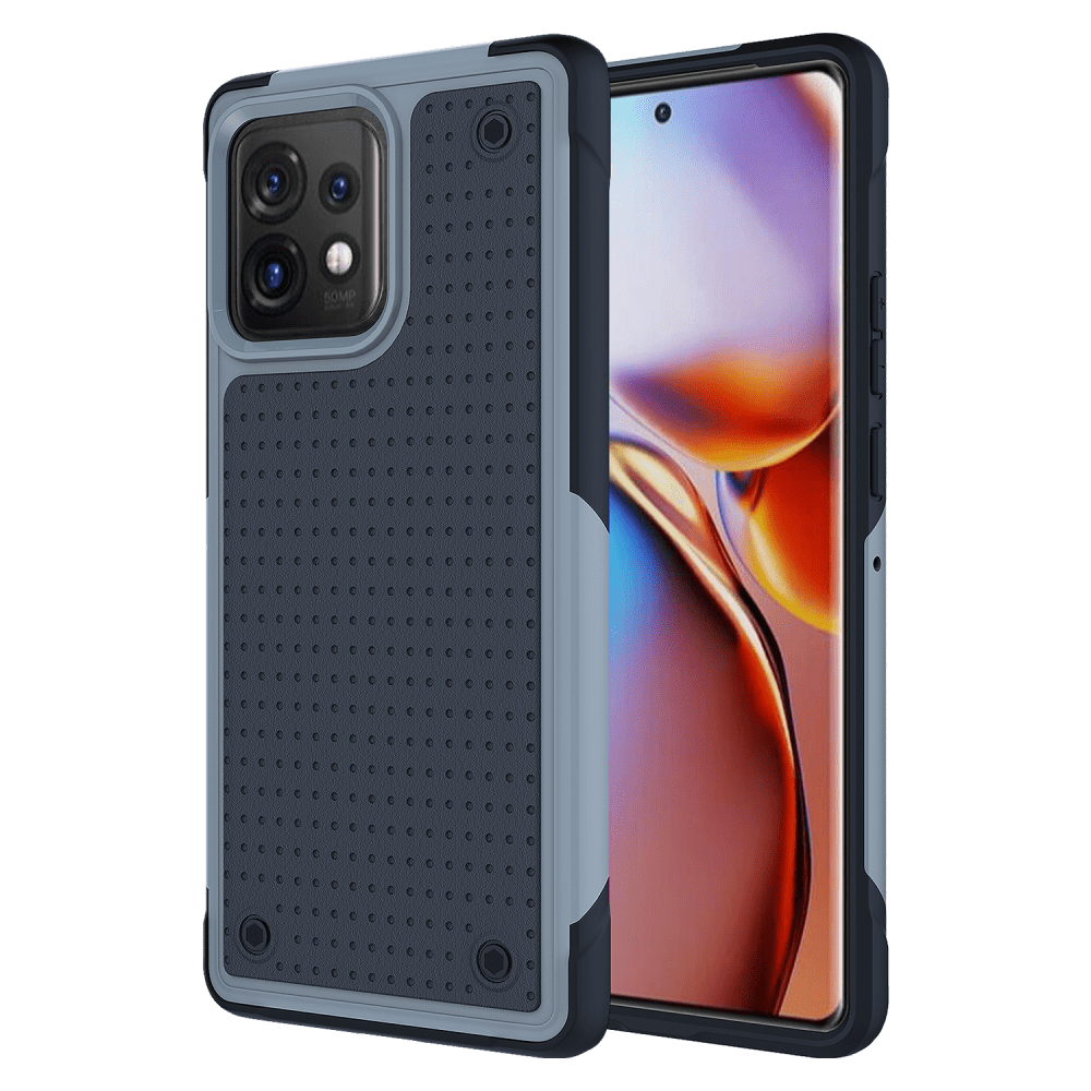 AMPD Dual Layer Rugged Case for Motorola Moto Edge Plus (2023)-Gray by AMPD