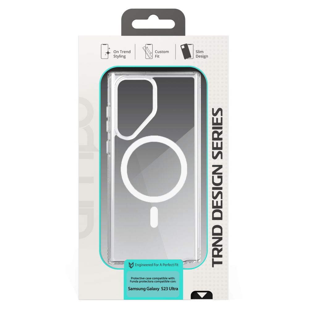 AMPD TPU / Acrylic Crystal Clear MagSafe Case for Samsung Galaxy S23 Ultra-Clear by AMPD