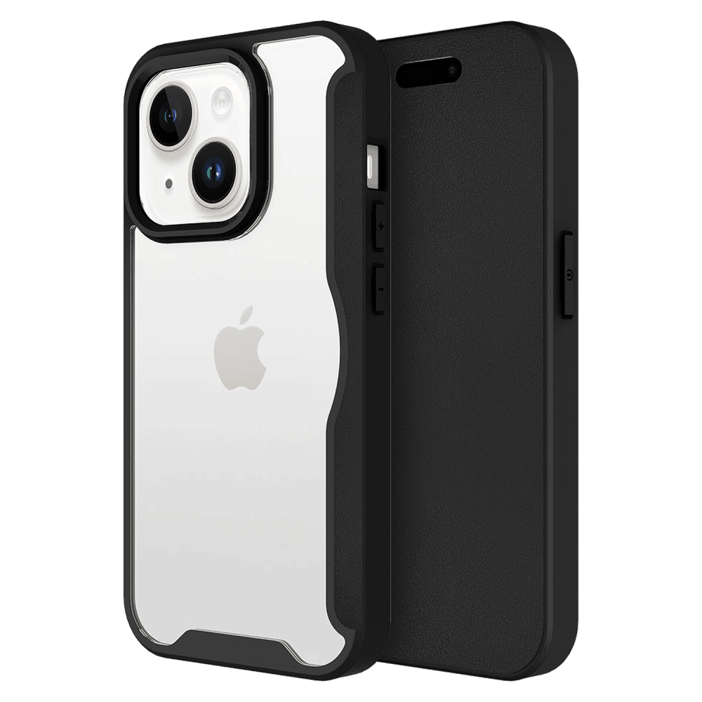 AMPD TPU / Acrylic Wallet Flip Case for Apple iPhone 13-Black by AMPD