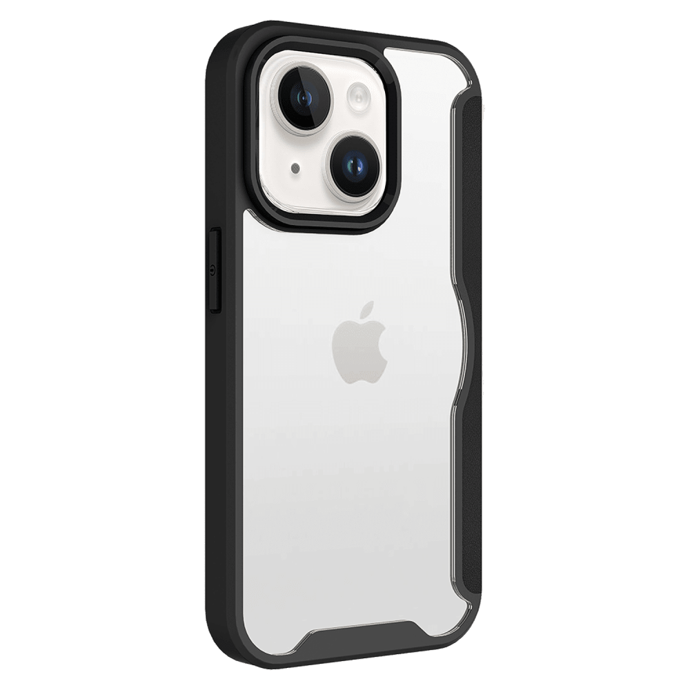 AMPD TPU / Acrylic Wallet Flip Case for Apple iPhone 13-Black by AMPD