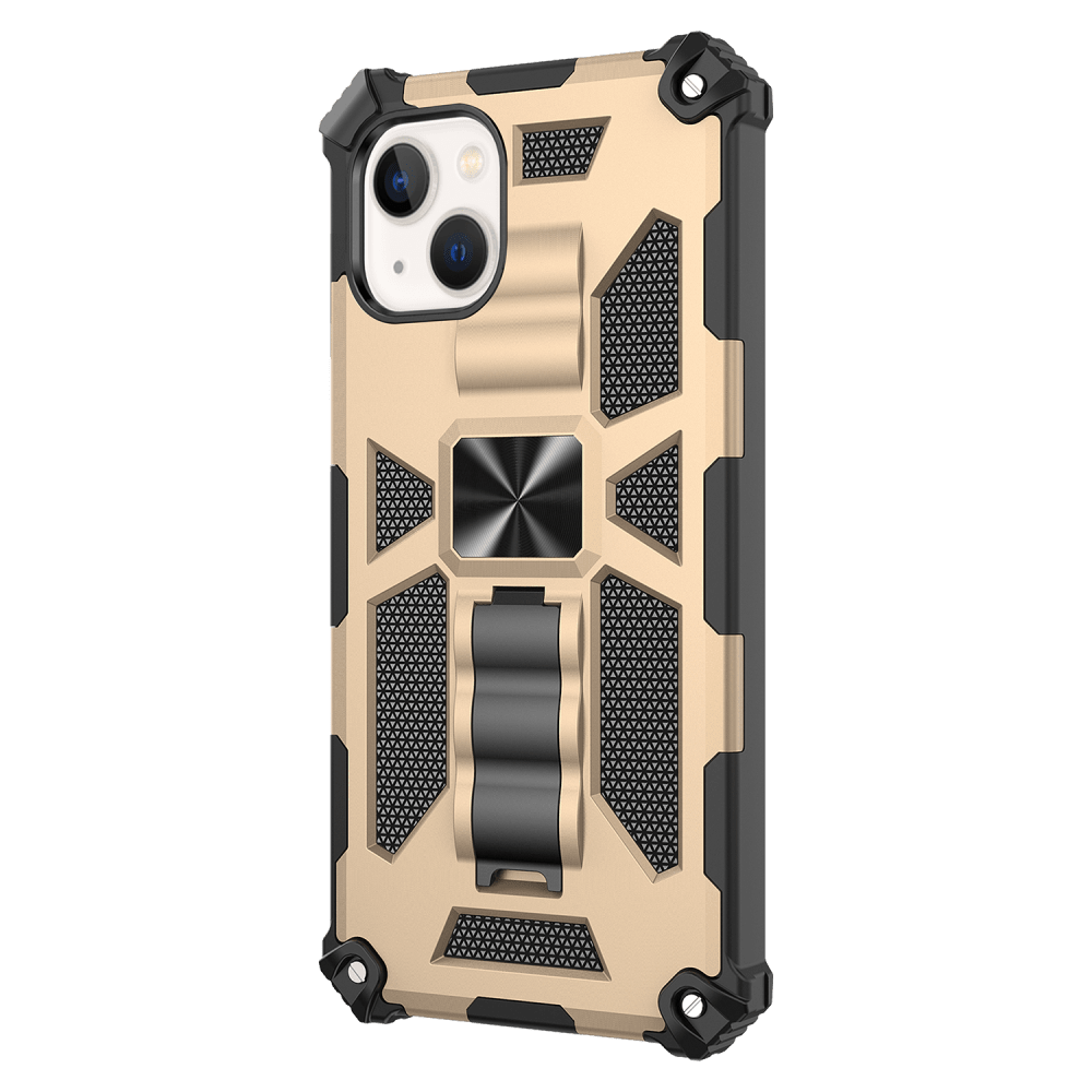 AMPD Dual Layer SpiderKick Case for Apple iPhone 13-Gold by AMPD