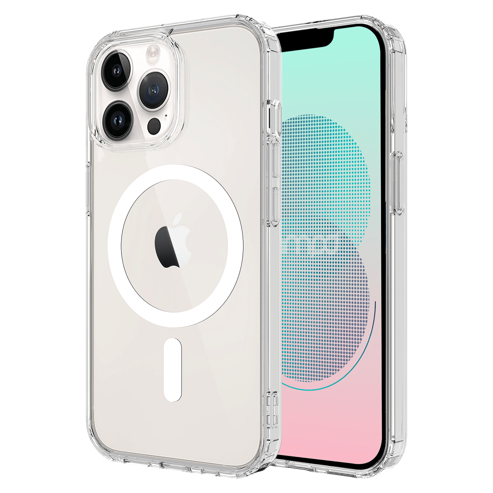 AMPD TPU / Acrylic Crystal Clear MagSafe Case for Apple iPhone 13 Pro-Clear