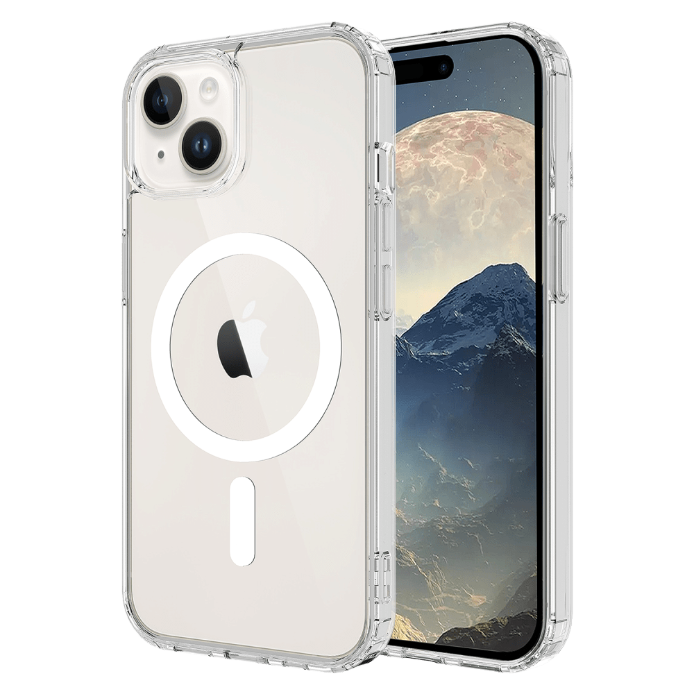 AMPD TPU / Acrylic Crystal Clear MagSafe Case for Apple iPhone 15-Clear