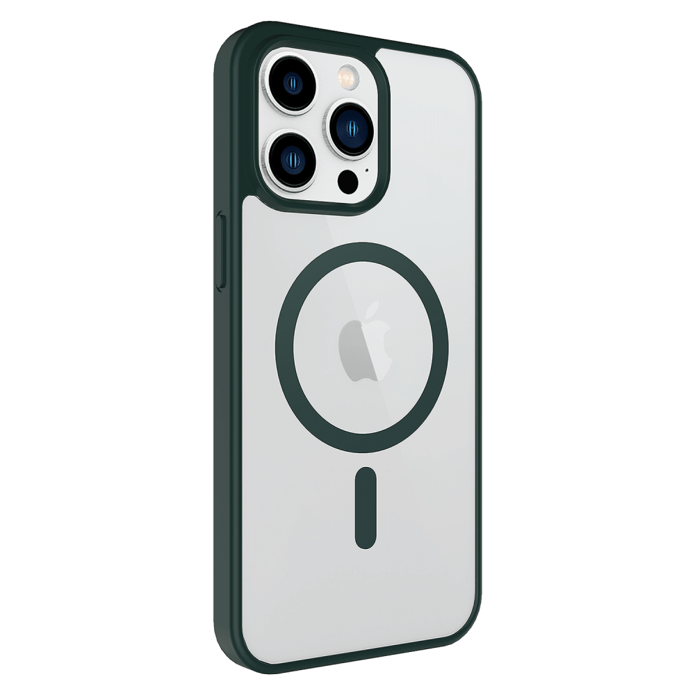 AMPD TPU / Acrylic Hard Shell MagSafe Case with Colored Bumper for Apple iPhone 15 Pro Max-- by AMPD