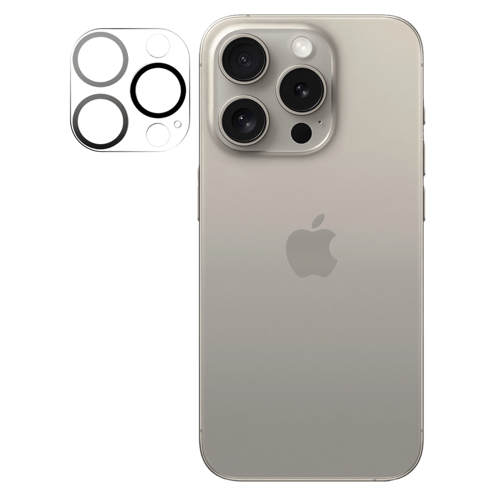 AMPD Laser Cut Rear Camera Tempered Glass Protector for Apple iPhone 16 Pro Max-Clear