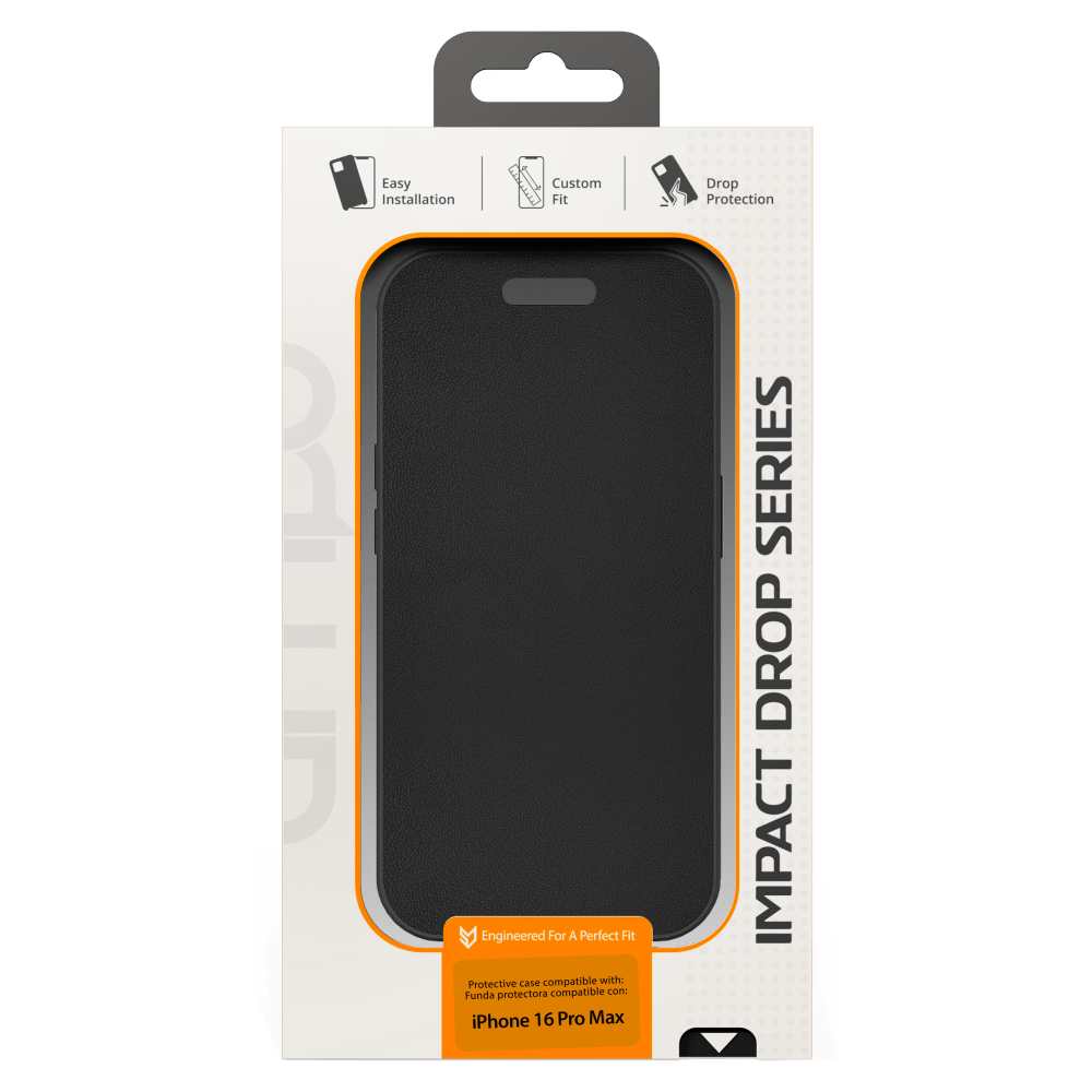 AMPD TPU / Acrylic Wallet Flip MagSafe Case for Apple iPhone 16 Pro Max-- by AMPD