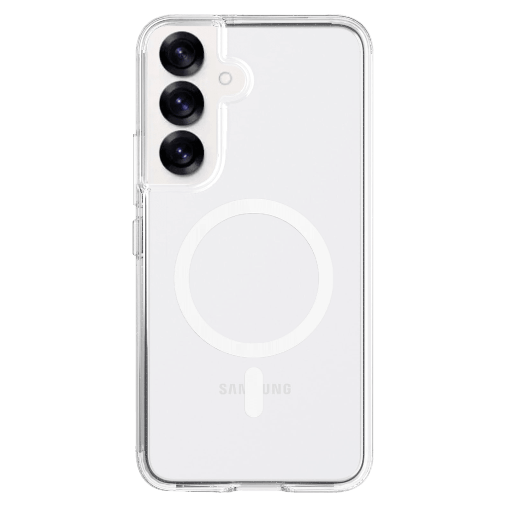 AMPD TPU / Acrylic Crystal Clear Case with Mag Ring for Samsung Galaxy S 2025 Medium-Clear by AMPD
