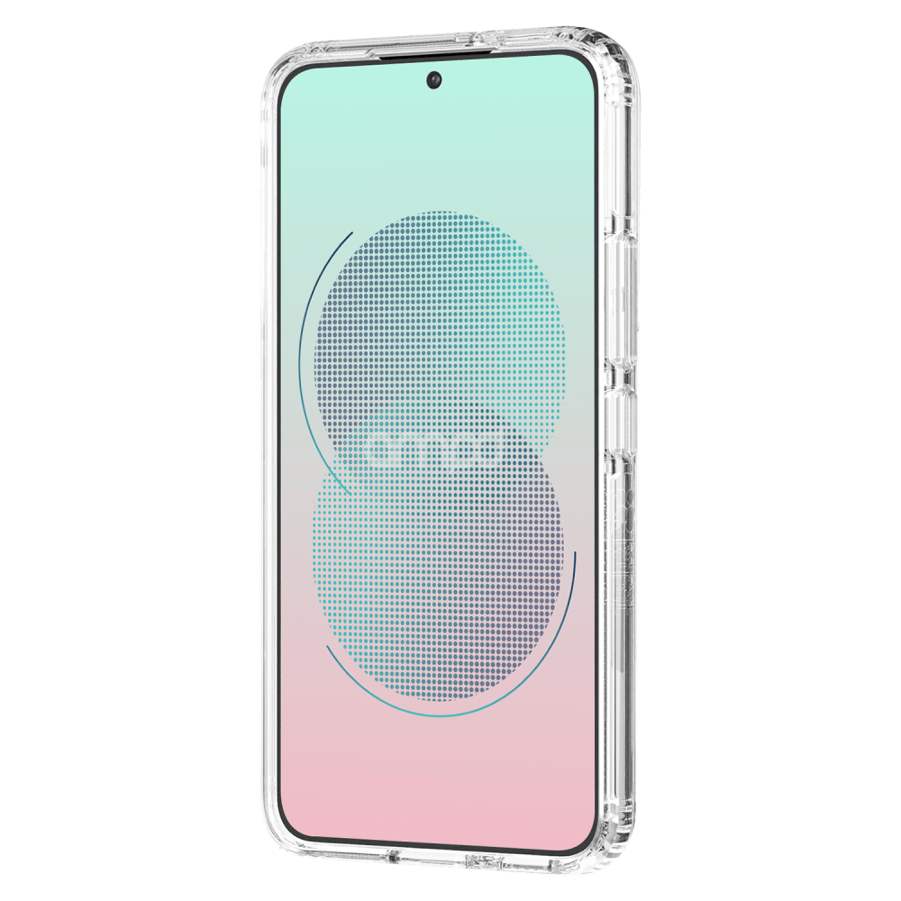 AMPD TPU / Acrylic Crystal Clear Case with Mag Ring for Samsung Galaxy S 2025 Medium-Clear by AMPD