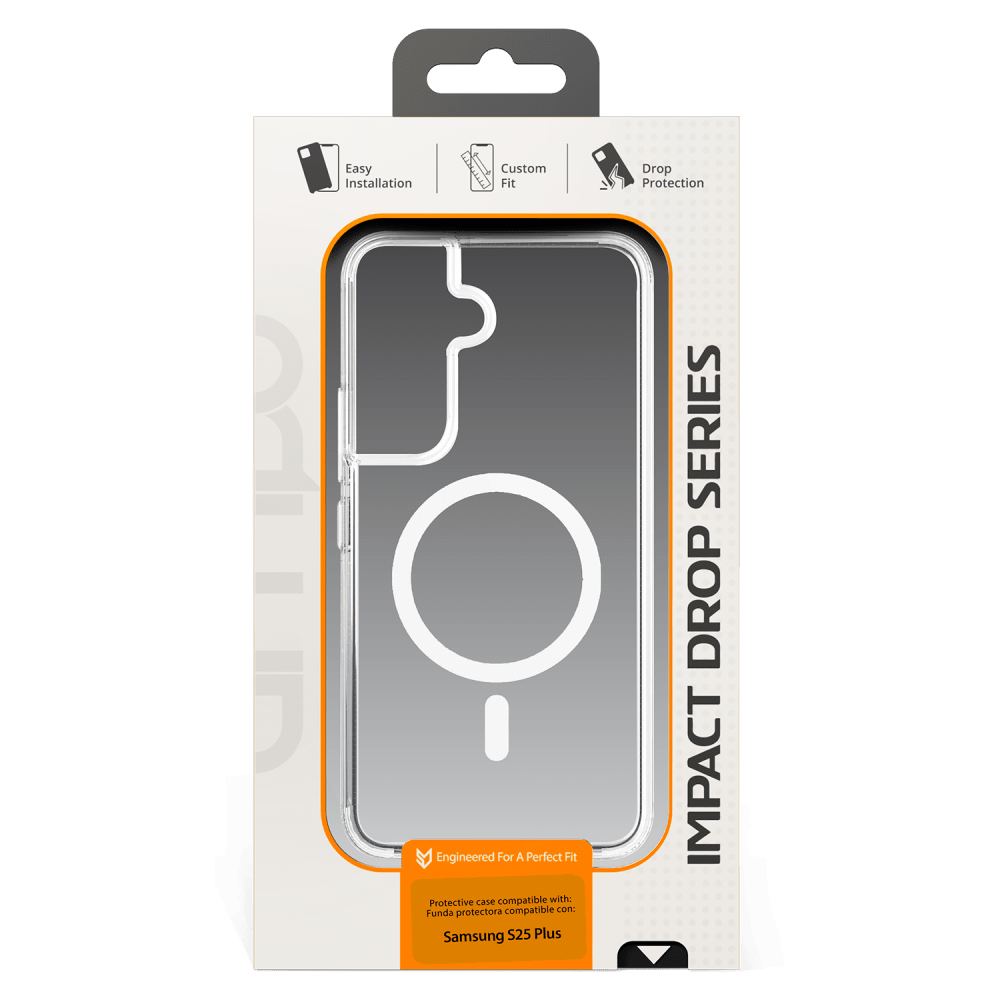 AMPD TPU / Acrylic Crystal Clear Case with Mag Ring for Samsung Galaxy S 2025 Medium-Clear by AMPD