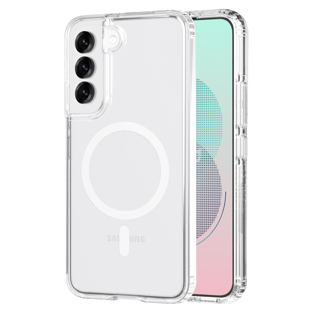 AMPD TPU / Acrylic Crystal Clear Case with Mag Ring for Samsung Galaxy S 2025 Medium-Clear by AMPD