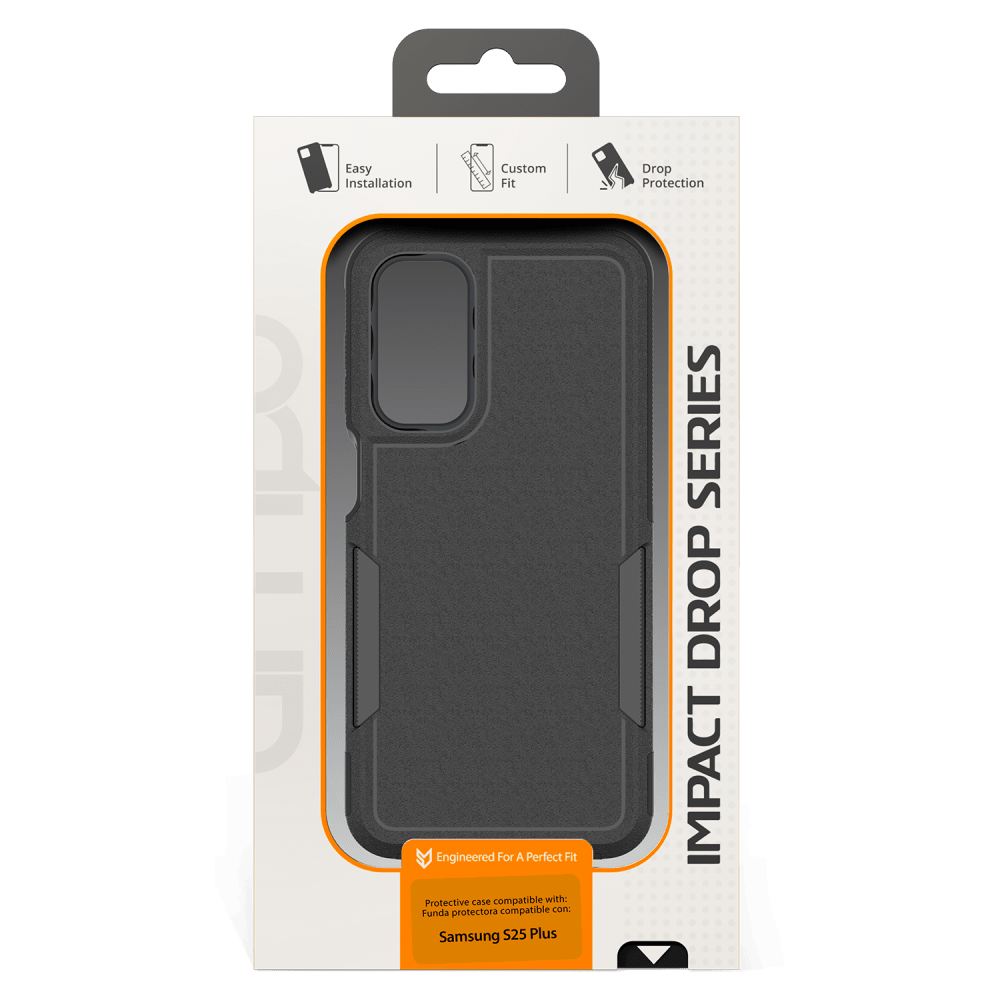 AMPD Dual Layer Hard Shell Military Drop Case for Samsung Galaxy S 2025 Medium-Black by AMPD