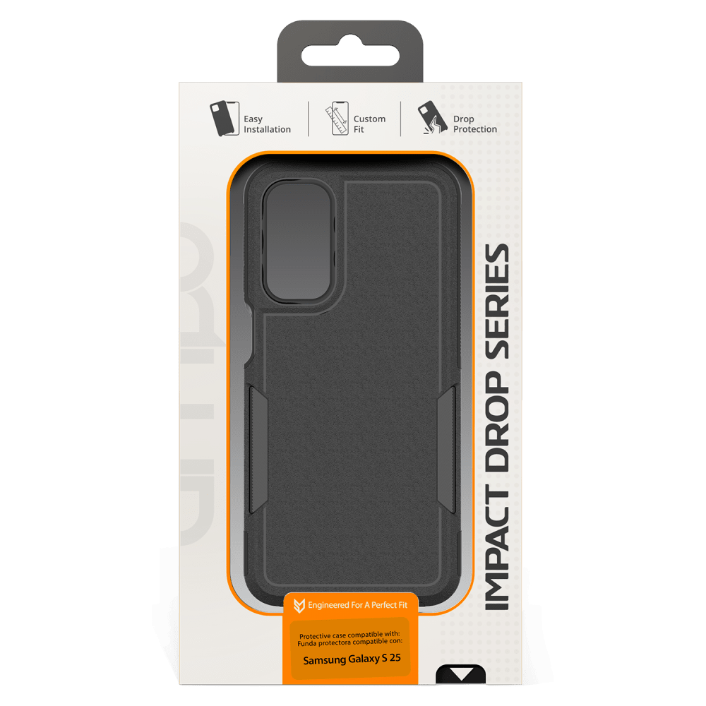 AMPD Dual Layer Hard Shell Military Drop Case for Samsung Galaxy S 2025 Small-Black by AMPD