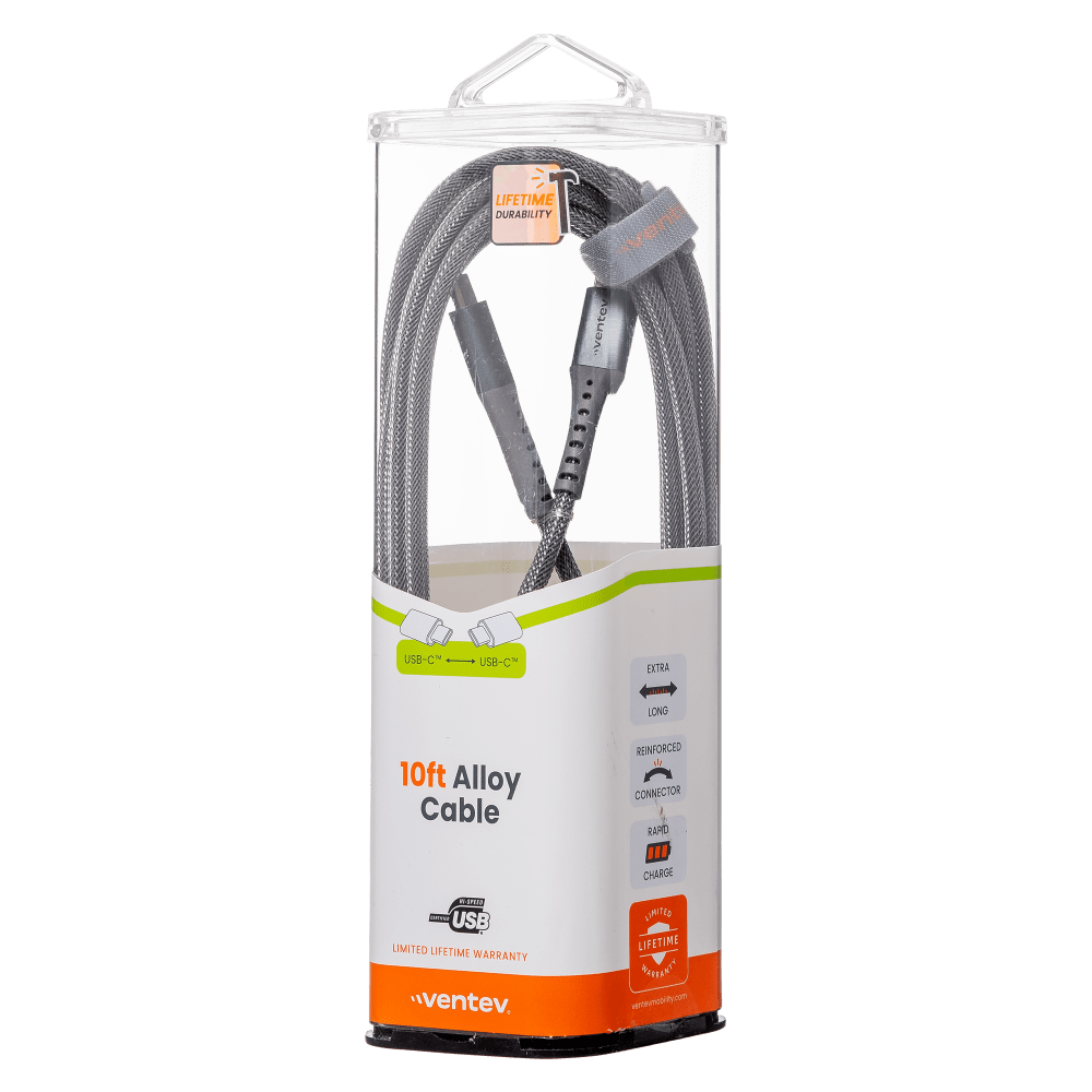 Ventev Alloy USB C to USB C High Speed Ultradurable 10 Foot Cable-- by Ventev