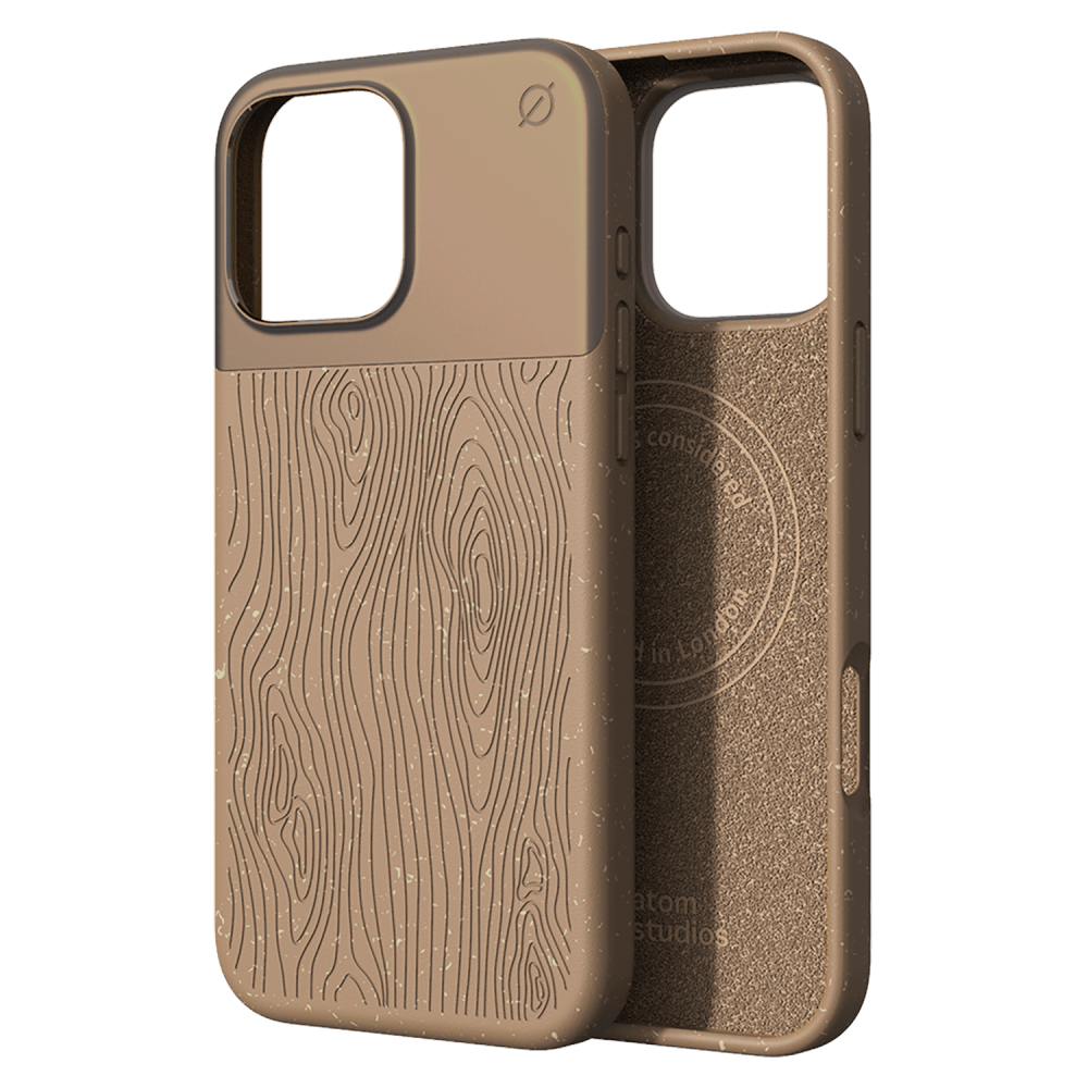Atom Studios Split Wood Fiber MagSafe Case for Apple iPhone 16 Pro Max