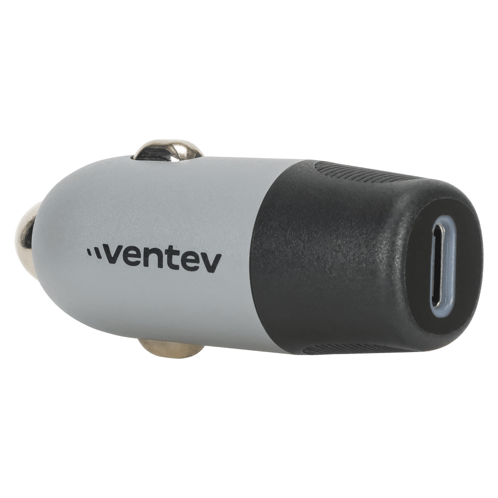 Ventev 20W ULTRAFAST USB C Universal Car Charger and USB C to Apple Lightning Cable-Gray by Ventev
