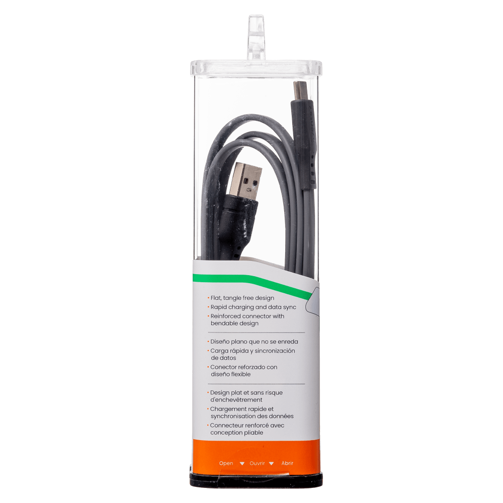 Ventev Flat USB A to USB C High Speed Tangle-Free 3 Foot Cable-- by Ventev