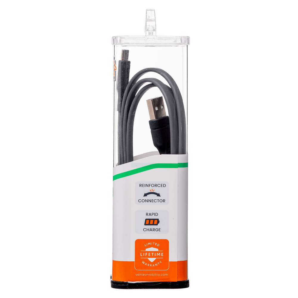 Ventev Flat USB A to USB C High Speed Tangle-Free 3 Foot Cable-- by Ventev