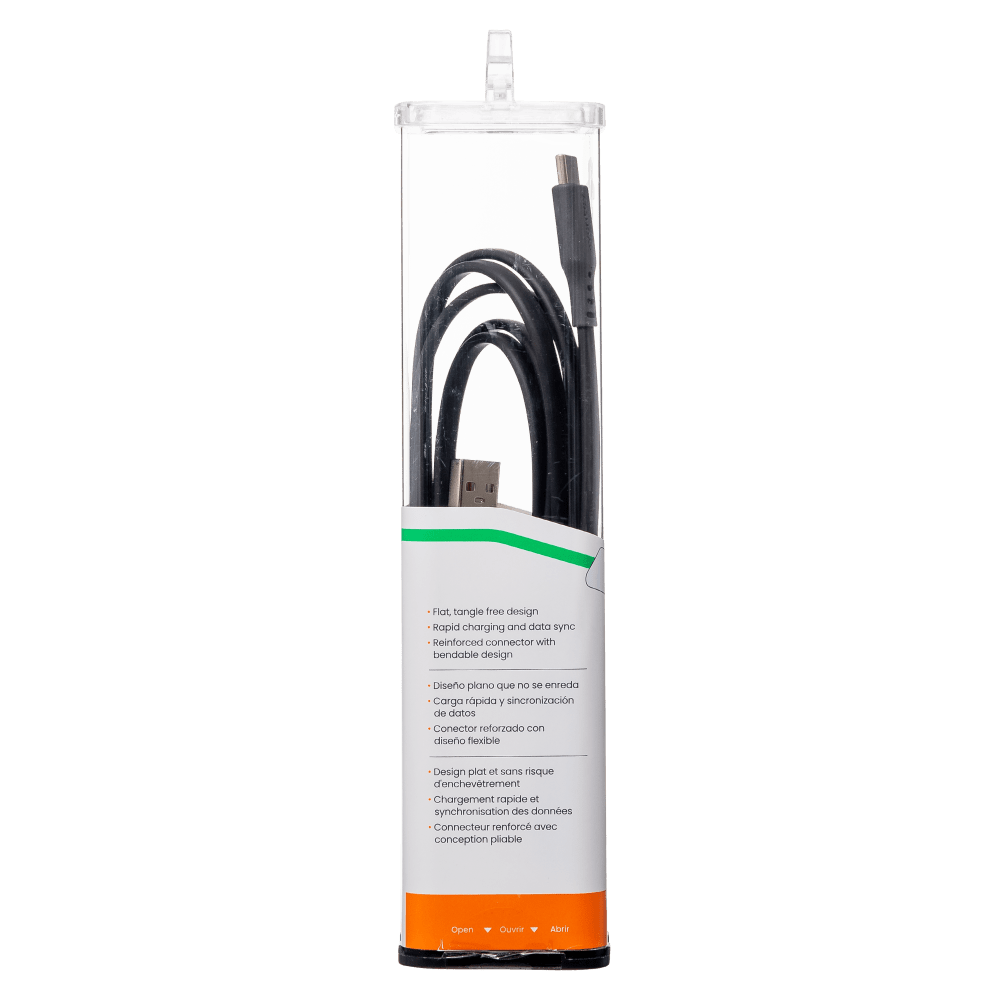 Ventev Flat USB A to USB C High Speed Tangle-Free 6 Foot Cable-- by Ventev