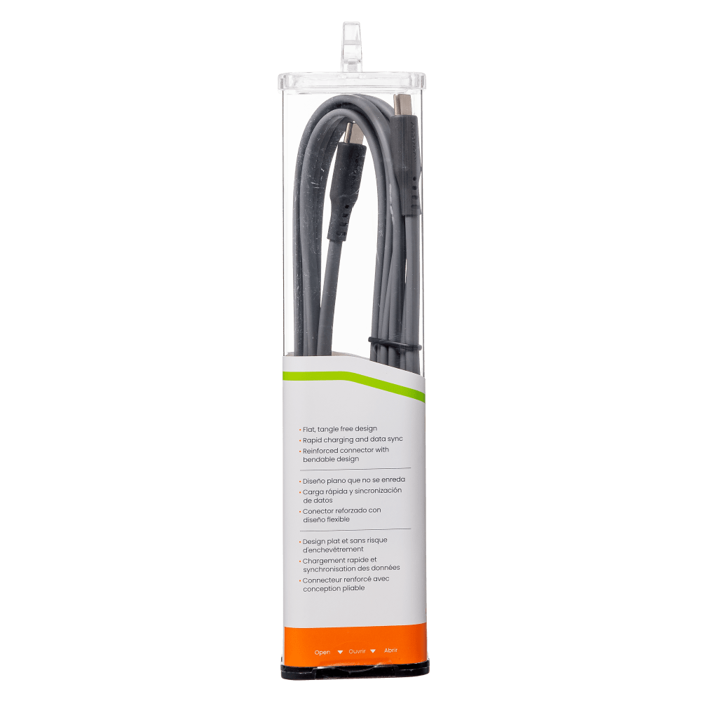 Ventev Flat USB C to USB C High Speed Tangle-Free 6 Foot Cable-- by Ventev