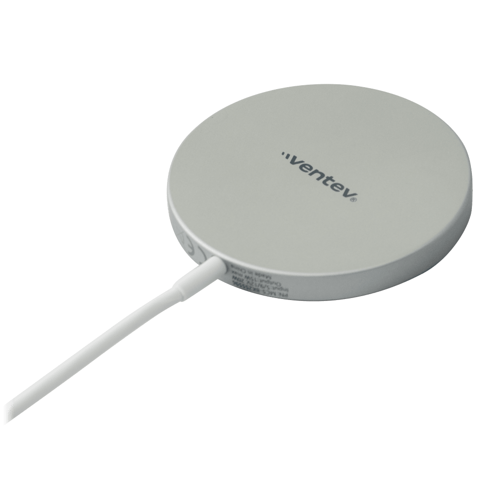 Ventev 15W ULTRAFAST Qi2 Wireless Magnetic Charger-Silver by Ventev