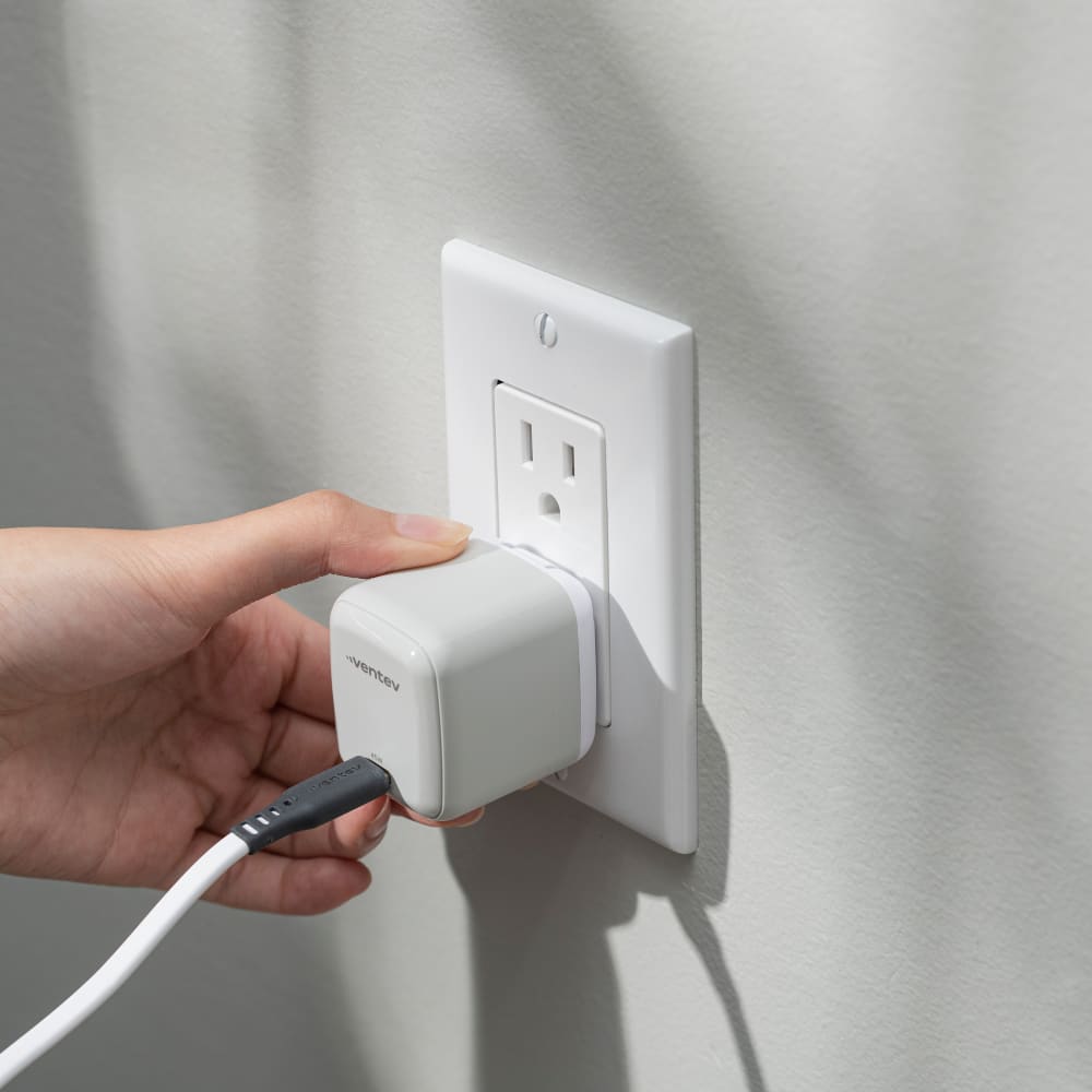 Ventev 45W ULTRAFAST USB C Universal GaN Mini Wall Charger and 240W USB C to USB C Cable-- by Ventev