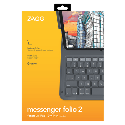 ZAGG Messenger Folio 2 Keyboard and Case for Apple iPad 10.9-Black by ZAGG