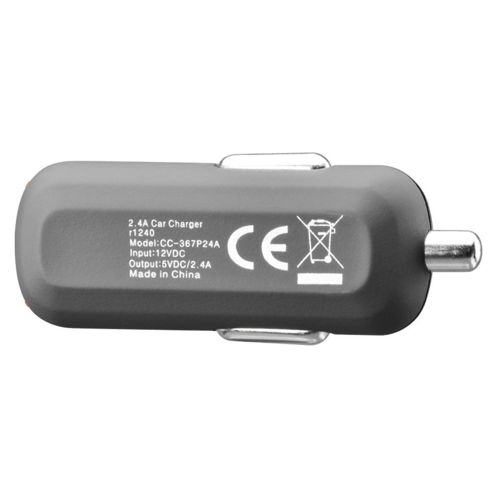 Ventev 12W USB A Mini Car Charger and USB A to Apple Lightning Cable-Gray by Ventev