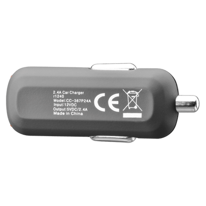 Ventev 12W USB A Mini Car Charger and USB A to Apple Lightning Cable-Gray by Ventev