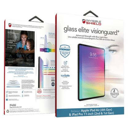 ZAGG InvisibleShield Glass Elite VisionGuard Plus Glass Screen Protector for Apple iPad Pro 11 (2022 / 2021) / Air 10.9 / Air 2022 by ZAGG