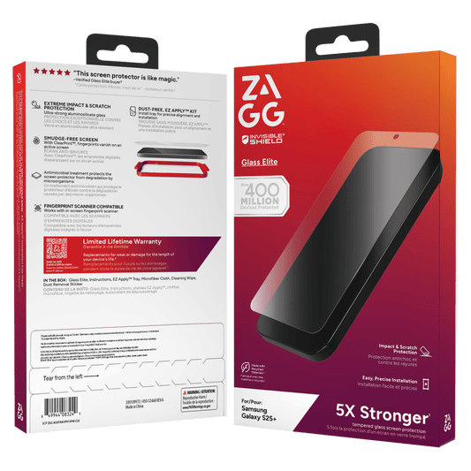 ZAGG InvisibleShield Glass Elite Glass Screen Protector for Samsung Galaxy S 2025 Medium-Clear by ZAGG