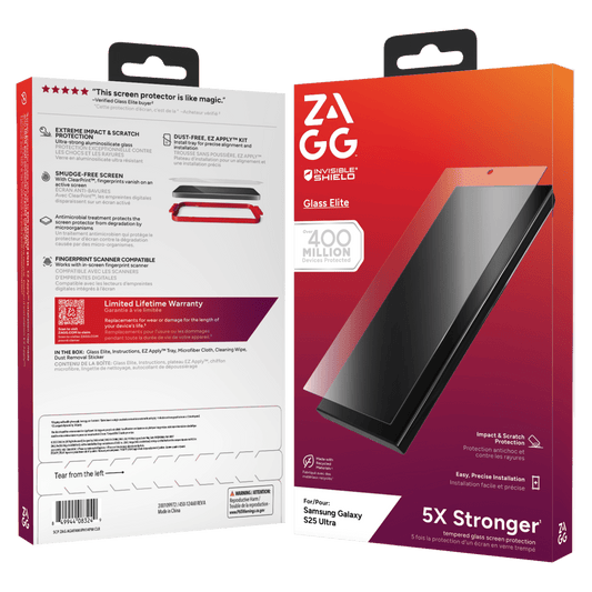 ZAGG InvisibleShield Glass Elite Glass Screen Protector for Samsung Galaxy S 2025 Large-Clear by ZAGG